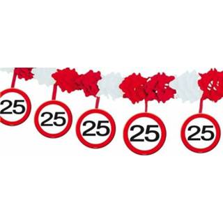 👉 Verkeers bord active Verkeersbord verjaardag slingers 25 jaar van 4 meter