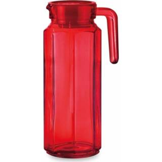 Limonade active rode glazen kan met dop 1 L