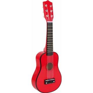 👉 Houten speelgoed active hout|houten|red|rode|rood| rood gitaar 53 cm