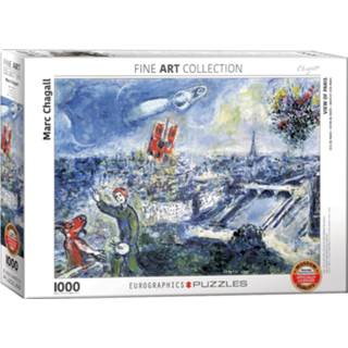 👉 Puzzel active View of Paris, Marc Chagall - (1000) 628136608503