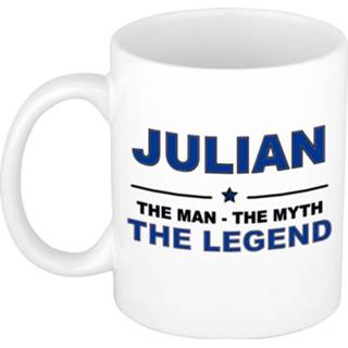 👉 Beker mannen Julian The man, myth legend cadeau koffie mok / thee 300 ml