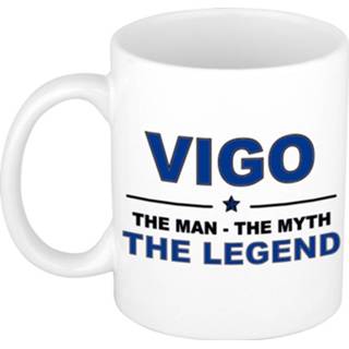 👉 Beker keramiek active mannen Vigo The man, myth legend verjaardagscadeau mok / 300 ml