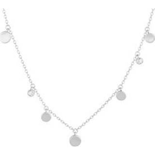 👉 Halsketting zilveren active Collier met Ronde Schijfjes en Zirkonia