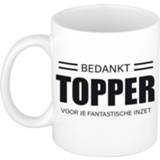 Beker active Collega cadeau mok / bedankt topper voor je fantastische inzet afscheid/pensioen kado