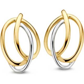 👉 Oorsteker geelgoud witgoud active Excellent Jewelry Fantasievolle Twirl Oorstekers van met