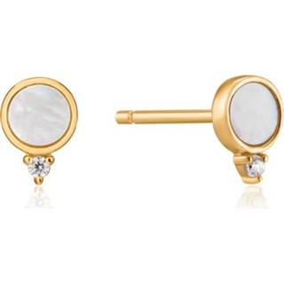👉 Oorknop goudkleurige active Mother of Pearl Oorknoppen van Ania Haie