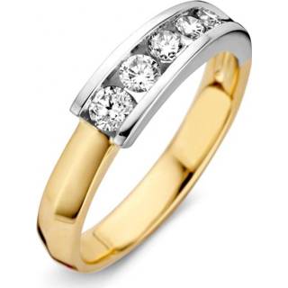 👉 Damesring gouden witgouden diamanten active vrouwen Excellent Jewelry Dames Ring met Uiteinde en 8785259715241