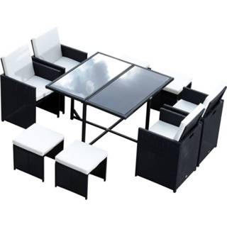 👉 Stoel aluminium active Luxe eettafelset 4 stoelen poly rattan 21-delig incl. kussens