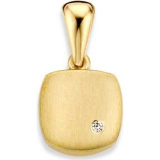 👉 Hanger active Excellent Jewelry Geelgouden Vierkante Gematteerde 8785259692122