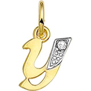 👉 Hanger geelgoud diamant active Alfabet Letter Y van met