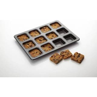 👉 Bakvorm metaal grijs Voor 12 Brownies - Masterclass 5028250166753