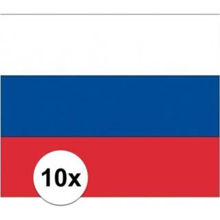 👉 Vlag active 10x stuks Stickers van de Russische