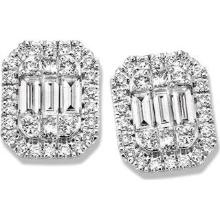 👉 Oorsteker witgouden active Excellent Jewelry Oorstekers met Emerald Vorm en Briljanten 8785259694867