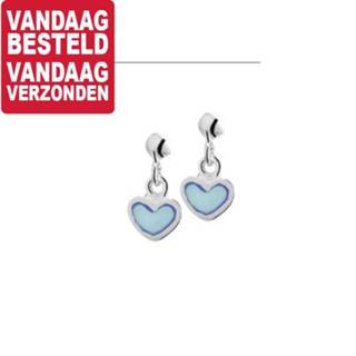 Oorhanger blauwe parelmoer active Hartvormige Oorhangers met