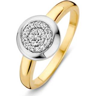 👉 Zirkonia gouden witgouden active Excellent Jewelry Ring met Rondje 8785259726216