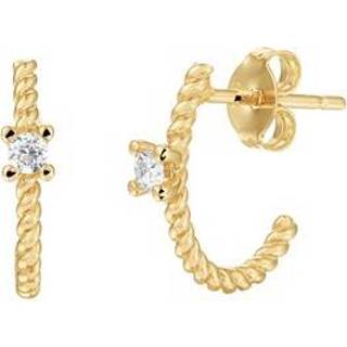 👉 Zirkonia gouden active Gedraaide Stekeroorringen met