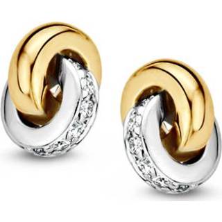 👉 Oorsteker bicolor active Excellent Jewelry Dubbele Ring Oorstekers met Briljanten