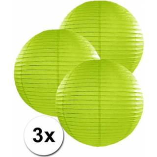 👉 Lampion active groen 3 bolvormige lampionnen 35 cm