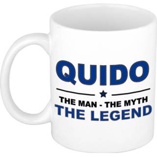 👉 Beker active mannen Quido The man, myth legend beterschap cadeau mok/beker 300 ml