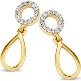 👉 Oorsteker active Excellent Jewelry Geelgouden Oorstekers met Druppelvorm Hanger 8785259693549