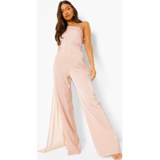 👉 Jumpsuit Met Eén Blote Schouder En Mantel, Blush