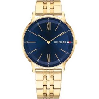 👉 Horloge goudkleurig blauwe active Tommy Hilfiger met Wijzerplaat TH1791513 7613272293525