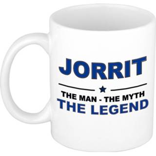 👉 Beker mannen Jorrit The man, myth legend cadeau koffie mok / thee 300 ml