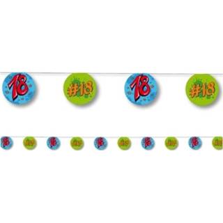 👉 Slinger active groen blauw verjaardag 18 jaar blauw/groen