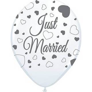 👉 Ballon active 8x stuks Just Married bruiloft thema versiering ballonnen