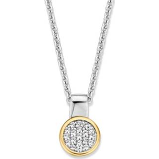 👉 Halsketting active Excellent Jewelry Collier met Ronde Geelgouden Zirkonia Hanger 8785259691552