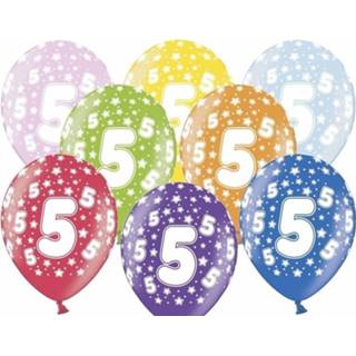 👉 Ballon active 6x Sterretjes ballonnen 5e verjaardag