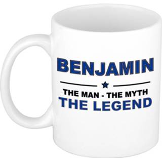 👉 Beker mannen Benjamin The man, myth legend cadeau koffie mok / thee 300 ml
