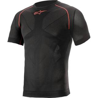 👉 Short sleeve zwart rood M-L active Alpinestars Ride Tech V2 Top Black Red Summer 8059175286735