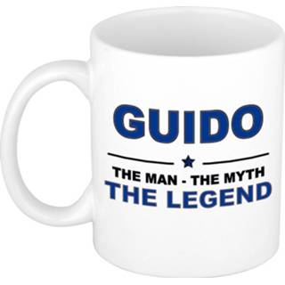 👉 Beker mannen Guido The man, myth legend cadeau koffie mok / thee 300 ml