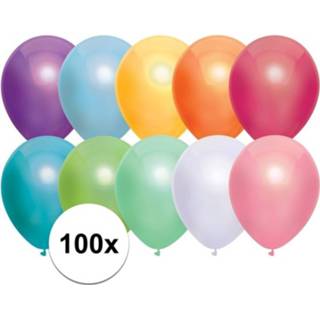 👉 Ballon active Gekleurde metallic ballonnen 30 cm 100 stuks