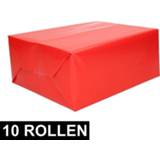 👉 Cadeau papier active 10x rollen Cadeaupapier rood 70 x 200 cm