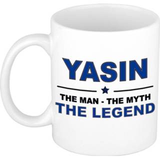 👉 Beker active mannen Yasin The man, myth legend beterschap cadeau mok/beker 300 ml