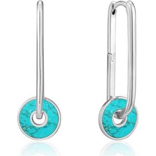 👉 Oorbel turkoois active Turquoise Disc Hoop Oorbellen van Ania Haie