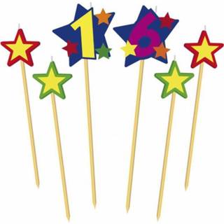 👉 Kaars active Kaarsjes op coctailprikker cijfer 16