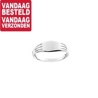 👉 Ringmat zilveren active Ring met Rechthoekig Kopstuk / Ringmaat 13