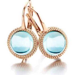 👉 Oorhanger blauwe active Excellent Jewelry Roségouden Oorhangers met Lichtblauwe Topaas 8785259695710