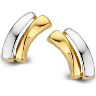 👉 Oorsteker geelgoud witgoud active Excellent Jewelry Geronde Oorstekers van met