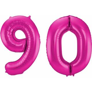 👉 Folie ballon active roze ballonnen 90 jaar