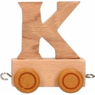 👉 Lettertrein houten kinderen Kinderspeelgoed letter trein K