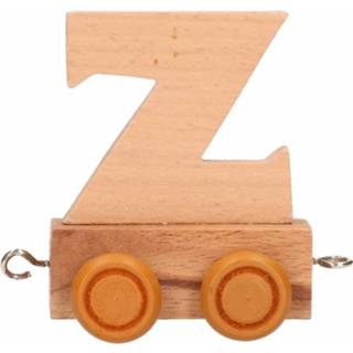 👉 Lettertrein houten kinderen Kinderspeelgoed letter trein Z