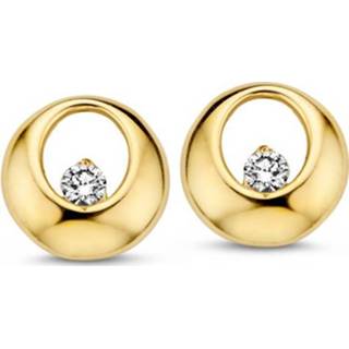 👉 Oorsteker active Excellent Jewelry Geelgouden Rondjes Oorstekers met Zirkonia 8785259692856