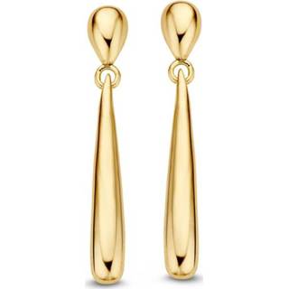 👉 Oorsteker active Excellent Jewelry Geelgouden Oorstekers met Langwerpige Hanger