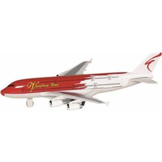 👉 Vliegtuig rode kinderen Boeing 747 speelgoed 19 cm