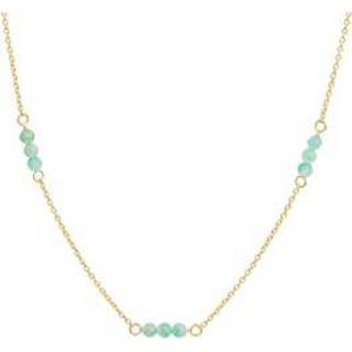 👉 Halsketting turkoois gouden active Collier met Meerdere Turquoise Bolletjes 8720254441160
