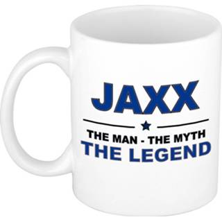 👉 Beker mannen Jaxx The man, myth legend cadeau koffie mok / thee 300 ml